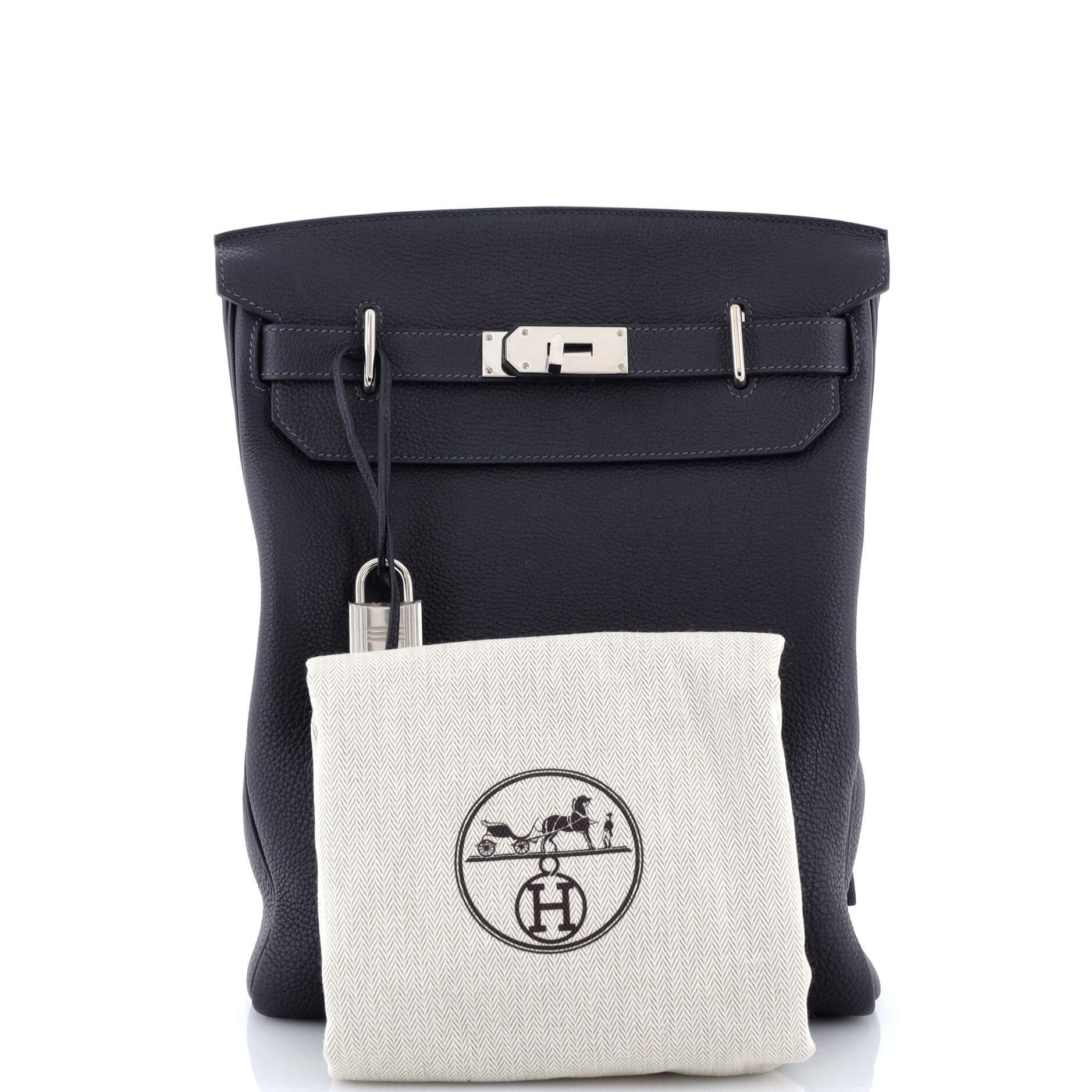 Pre-Owned Hermes Hac a Dos Backpack Togo GM, Alternate, color, Bleu Nuit