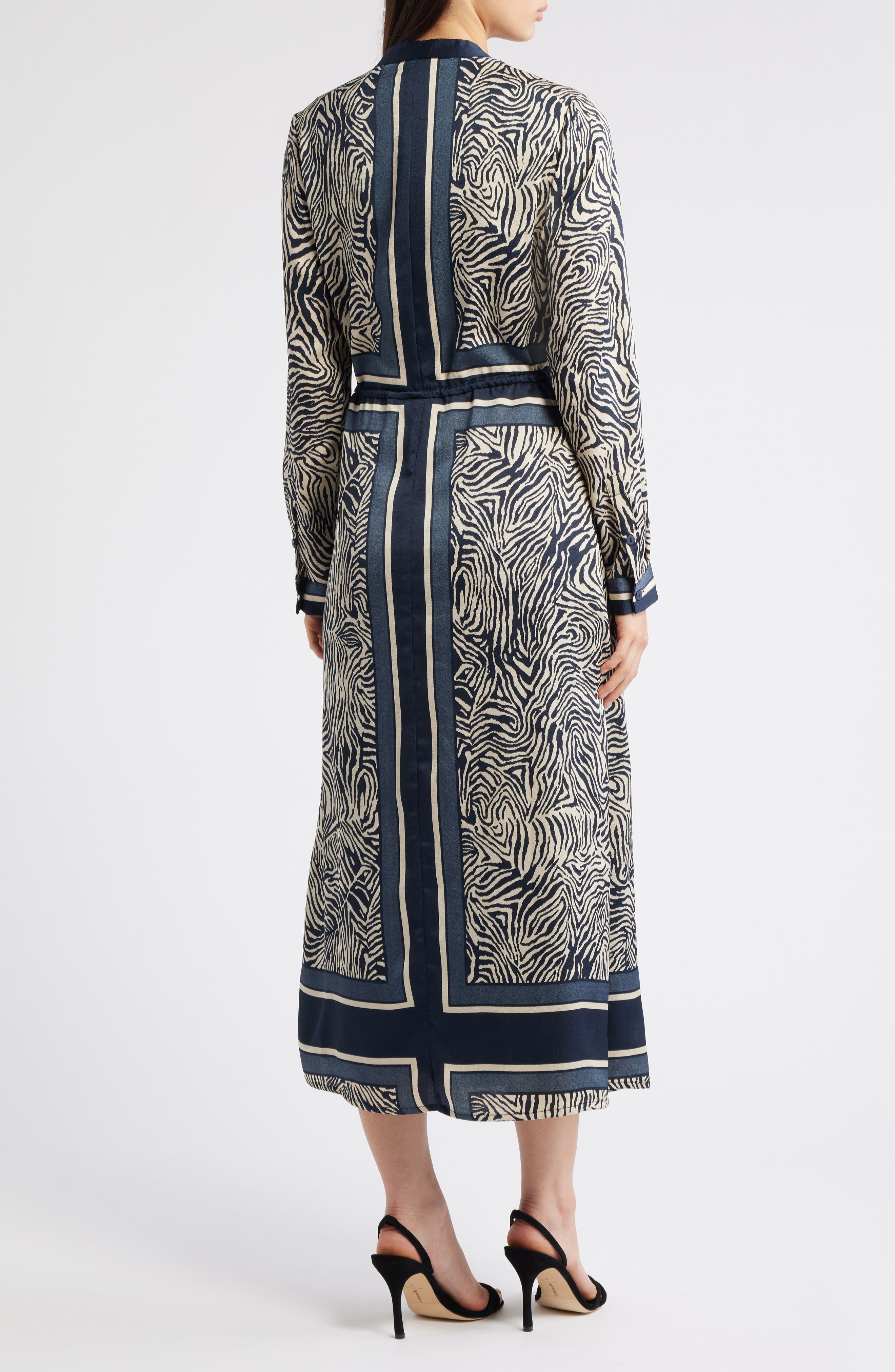 Coco Mixed Zebra Print Midi Shirtdress - image 2