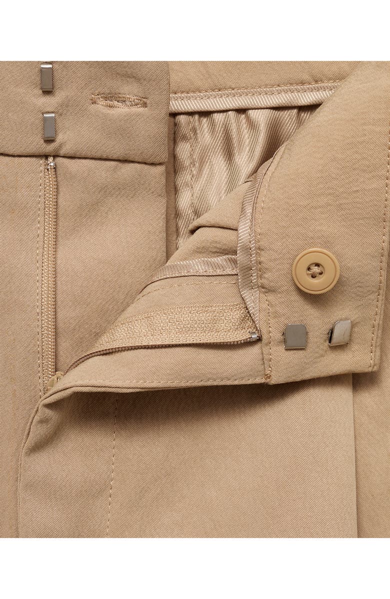 MANGO Pleated Bermuda Shorts, Alternate, color, 