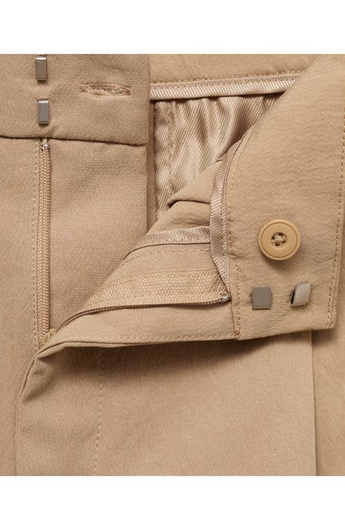Mango Pleated Bermuda Shorts In Multi