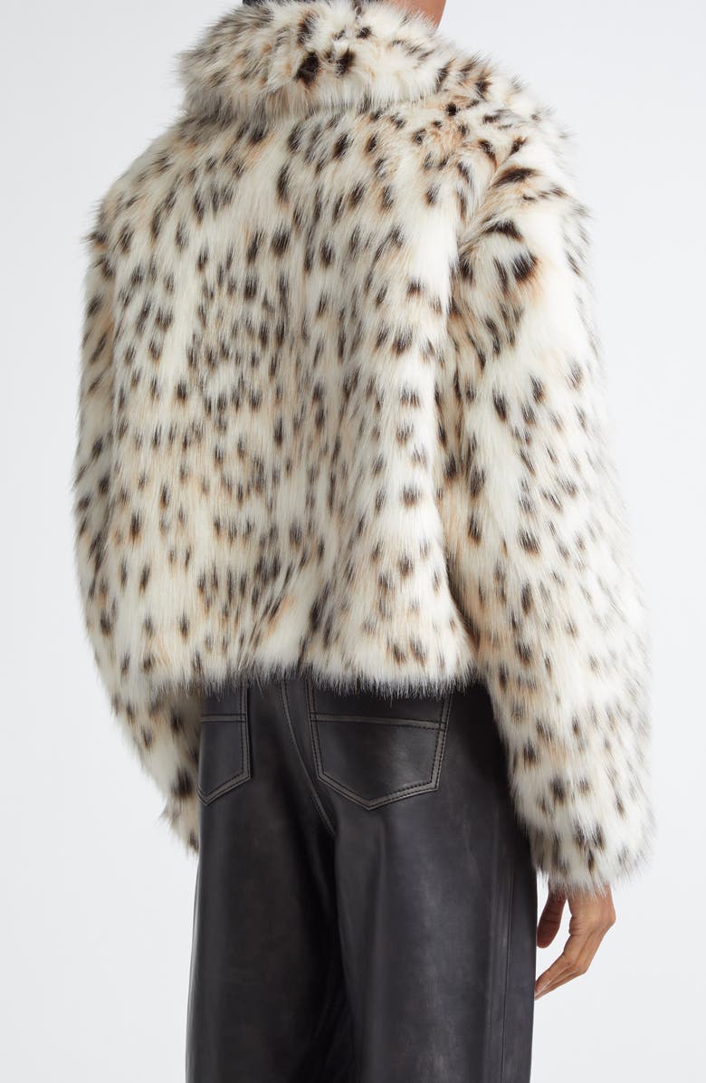 Stand Studio Samara Leopard Faux Fur Jacket, Alternate, color,