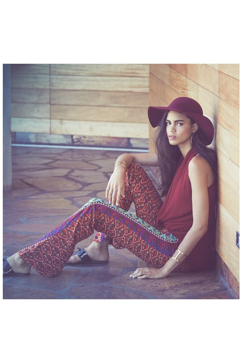 Print High Rise Bell Bottom Pants, Alternate, color, MULTI