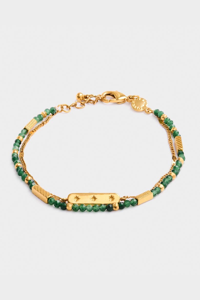 Birthstone Bracelet 'May' in Green Agate, Alternate, color, May