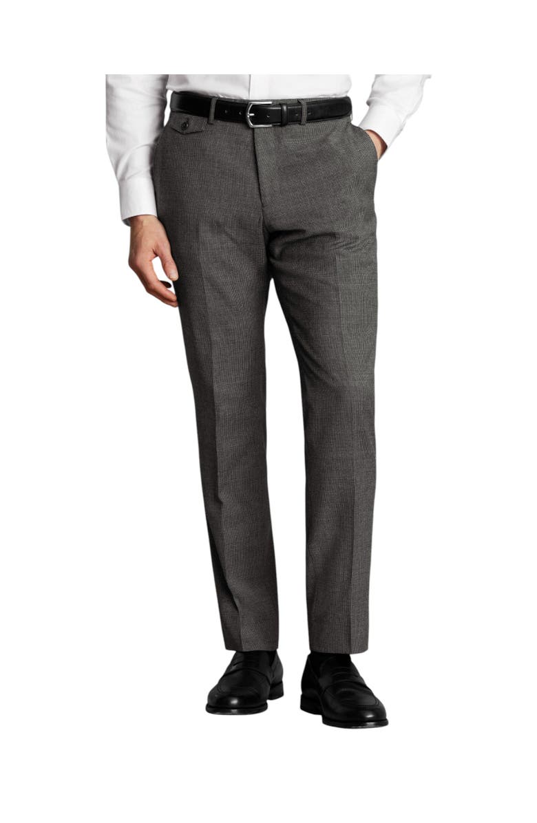 Charles Tyrwhitt Stretch Wool Trousers, Main, color, Dark Grey