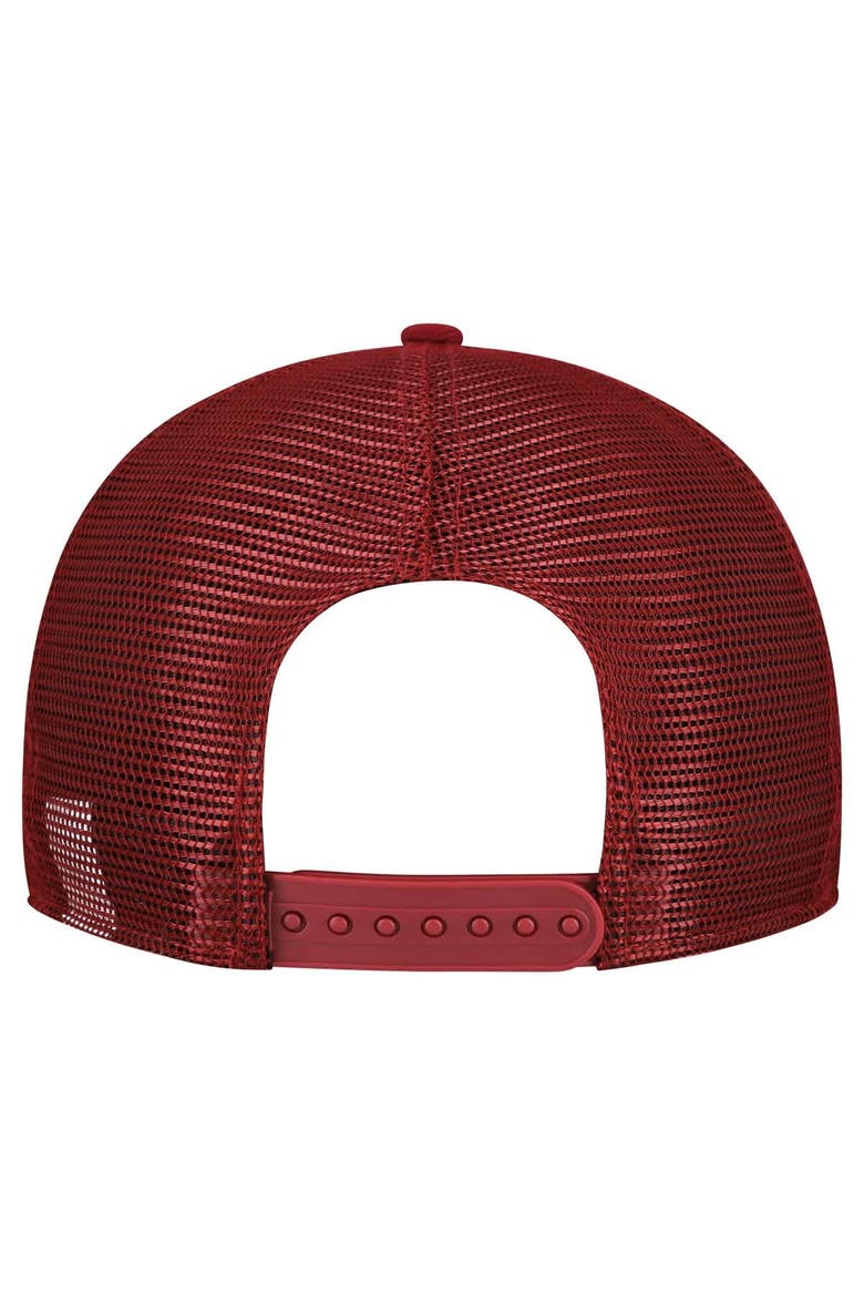 Men's New Era  Gray/Burgundy Washington Commanders Cork Split Panel 9FIFTY Trucker Snapback Hat, Alternate, color, Gray