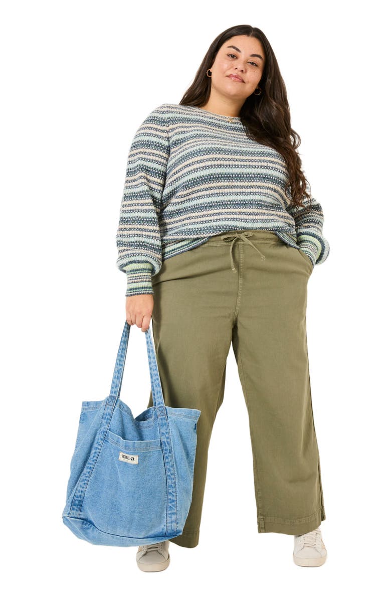 FatFace Plus Size Soraya Stripe Crew Neck Sweater, Alternate, color, 