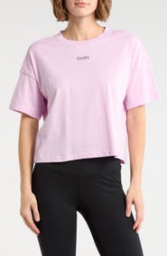 DKNY Metallic Bubble Logo Cotton T-Shirt