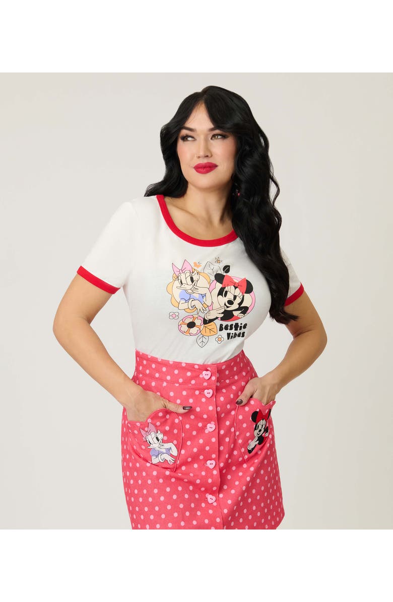 Unique Vintage Ringer Graphic Tee, Main, color, White & Red Trim