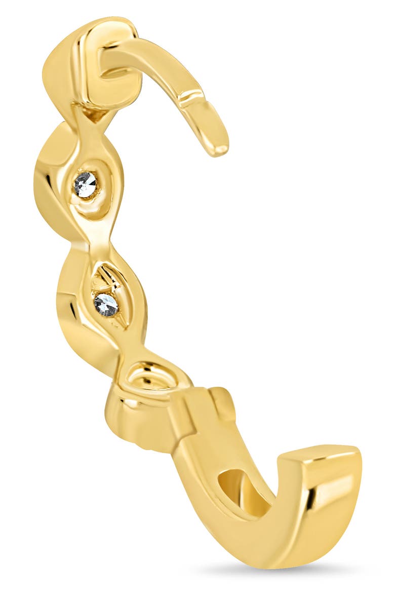 18K Gold Mykonos Diamond Hoop Earrings, 10mm (Online Trunk Show), Alternate, color, 18K YELLOW GOLD/ DIAMOND