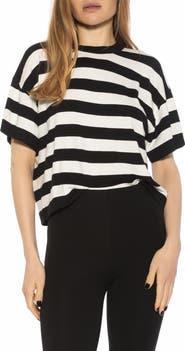 Alexia Admor Remy Stripe Short Sleeve Top