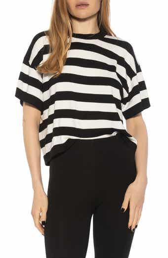 Alexia Admor Remy Stripe Short Sleeve Top