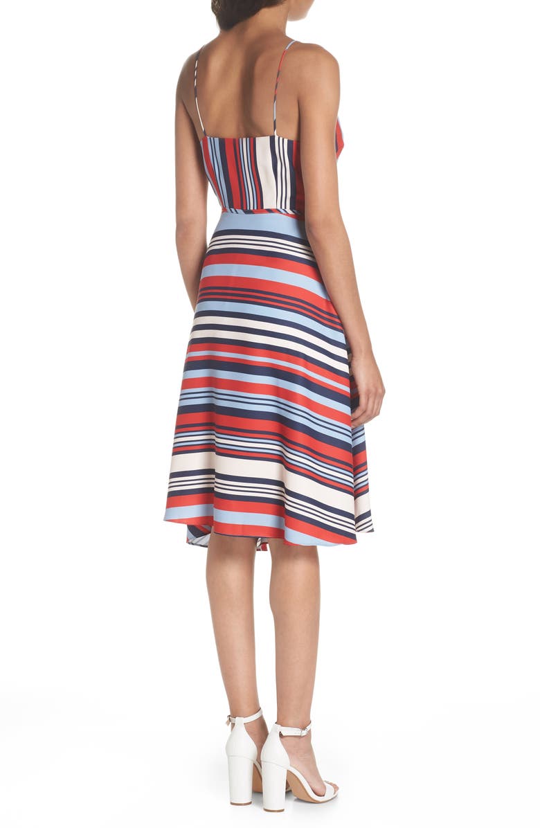 Cooper St Milan Stripe Wrap Dress, Alternate, color, 
