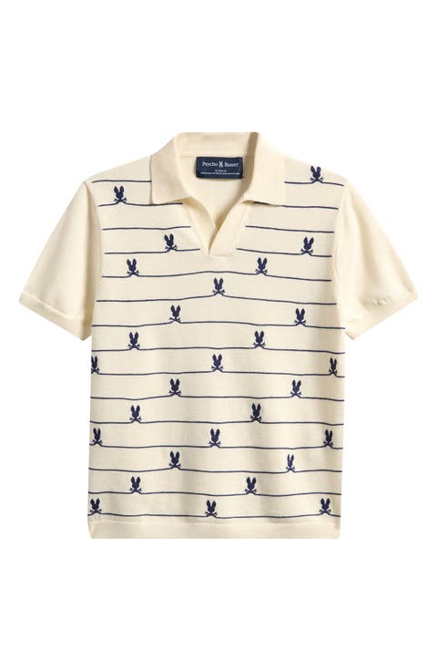 Kids' Marvin Stripe Bunny Johnny Collar Shirt (Little Kid & Big Kid)
