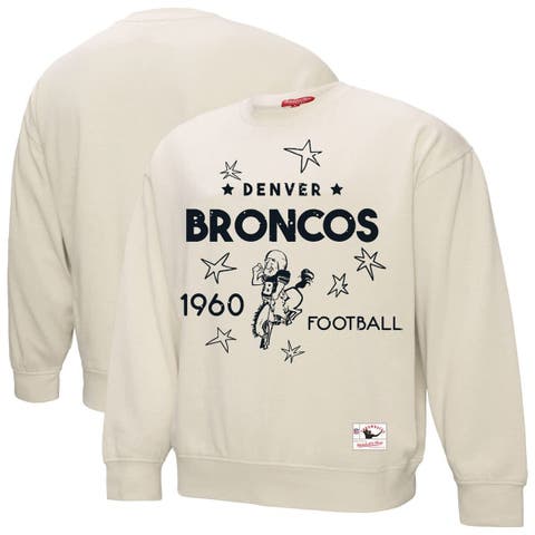 Women's Mitchell & Ness Cream Denver Broncos Plus Size Shooting Star Sweatshirt