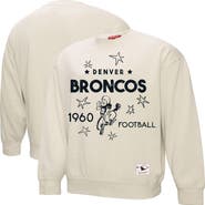 Mitchell & Ness Women's Mitchell & Ness Cream Denver Broncos Plus Size Shooting Star Sweatshirt