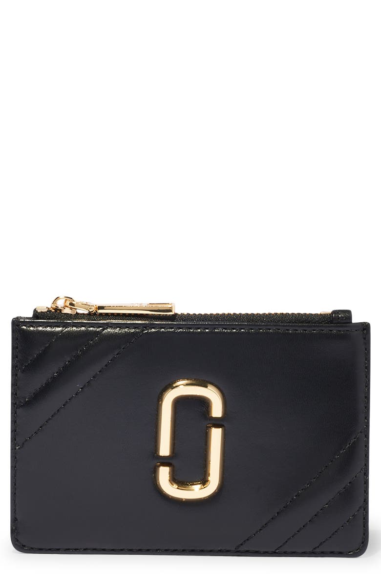 Marc Jacobs Zip Leather Wallet, Main, color, 