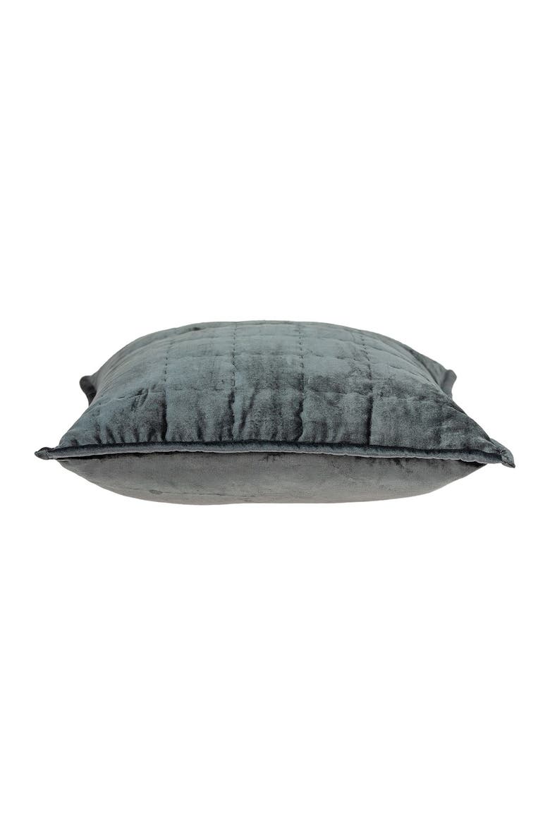 Anajar Transitional Solid Quilted Pillow - 20" x 20" - Charcoal, Alternate, color, CHARCOAL