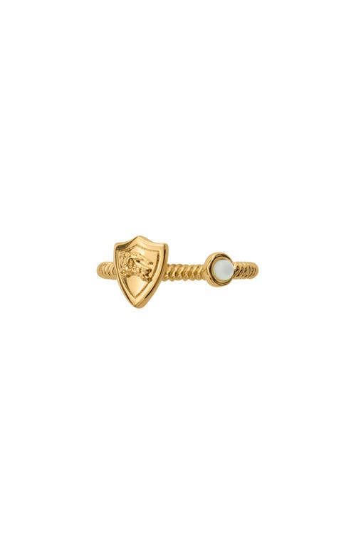 Burberry Ekd Shield Pearl Ring