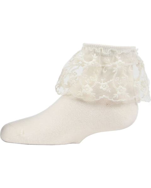 Kid's Petite Floral Lace Anklet Socks (Toddler, Little Kid & Big Kid)