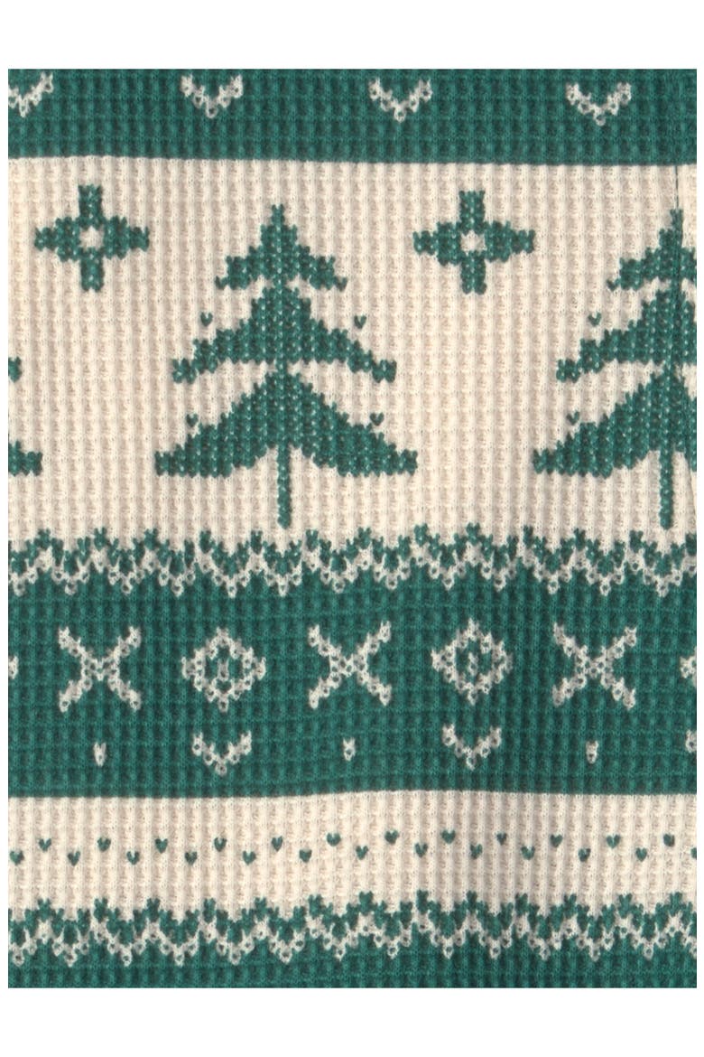 Print Organic Cotton Blend Zip Footie, Alternate, color, TREE FAIRISLE