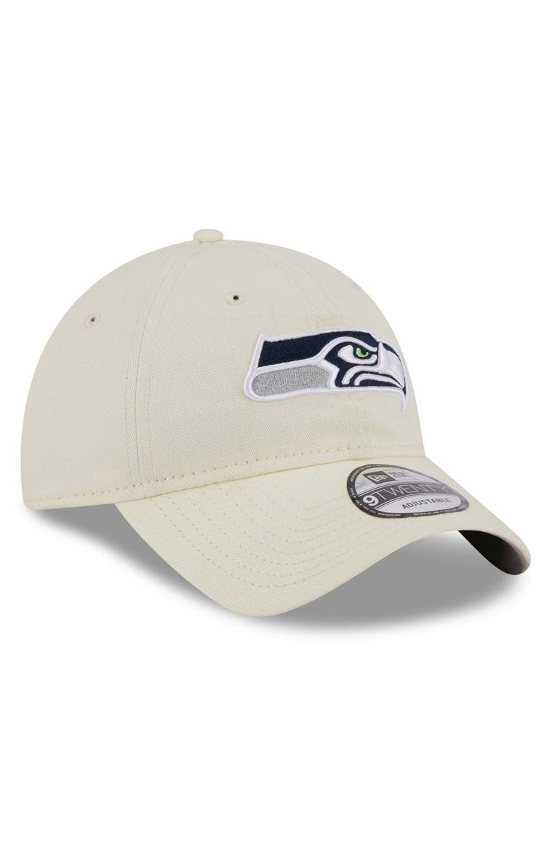 New Era Men's New Era Cream Seattle Seahawks Core Classic 2.0 9TWENTY Adjustable Hat, Alternate, color, 