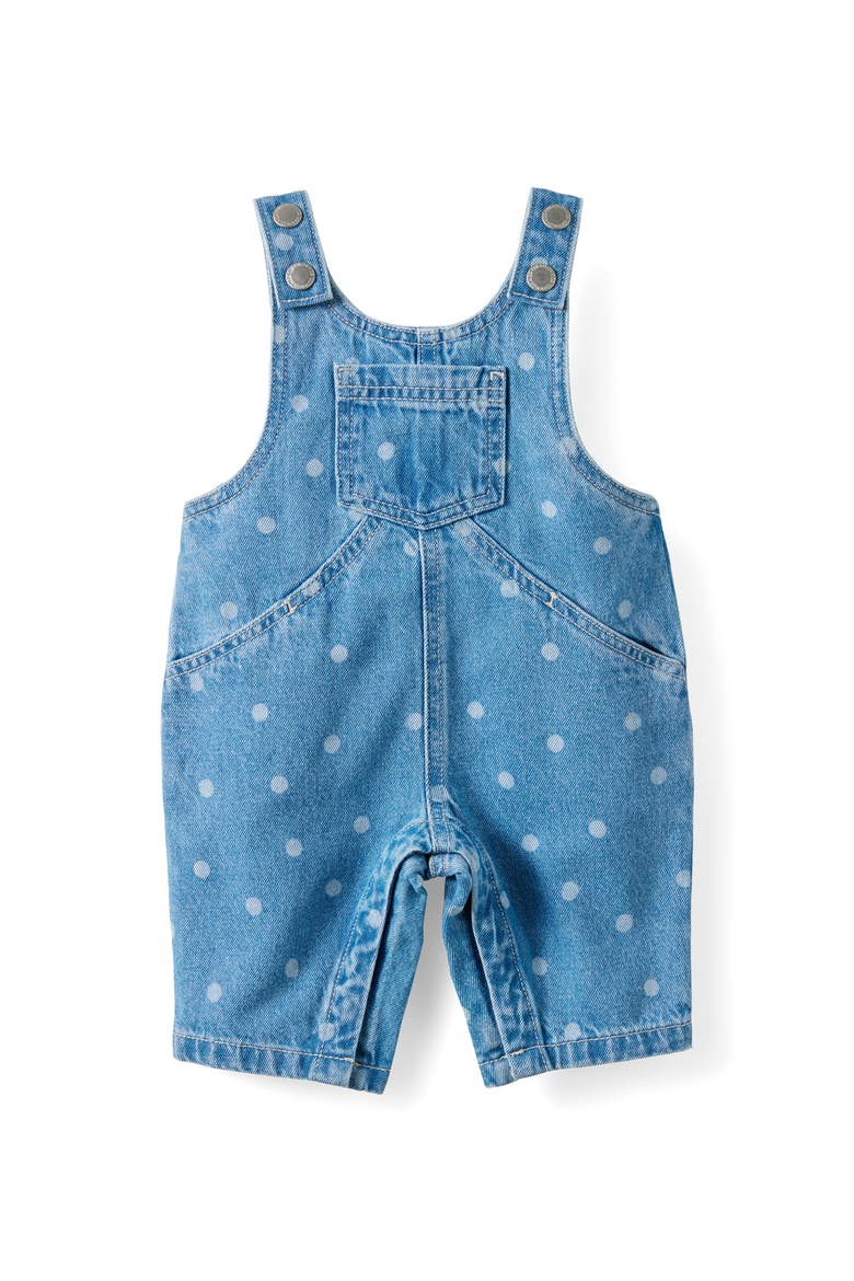 Aspen Denim Overall, Main, color, Bondi Light Blue Wash  Polka