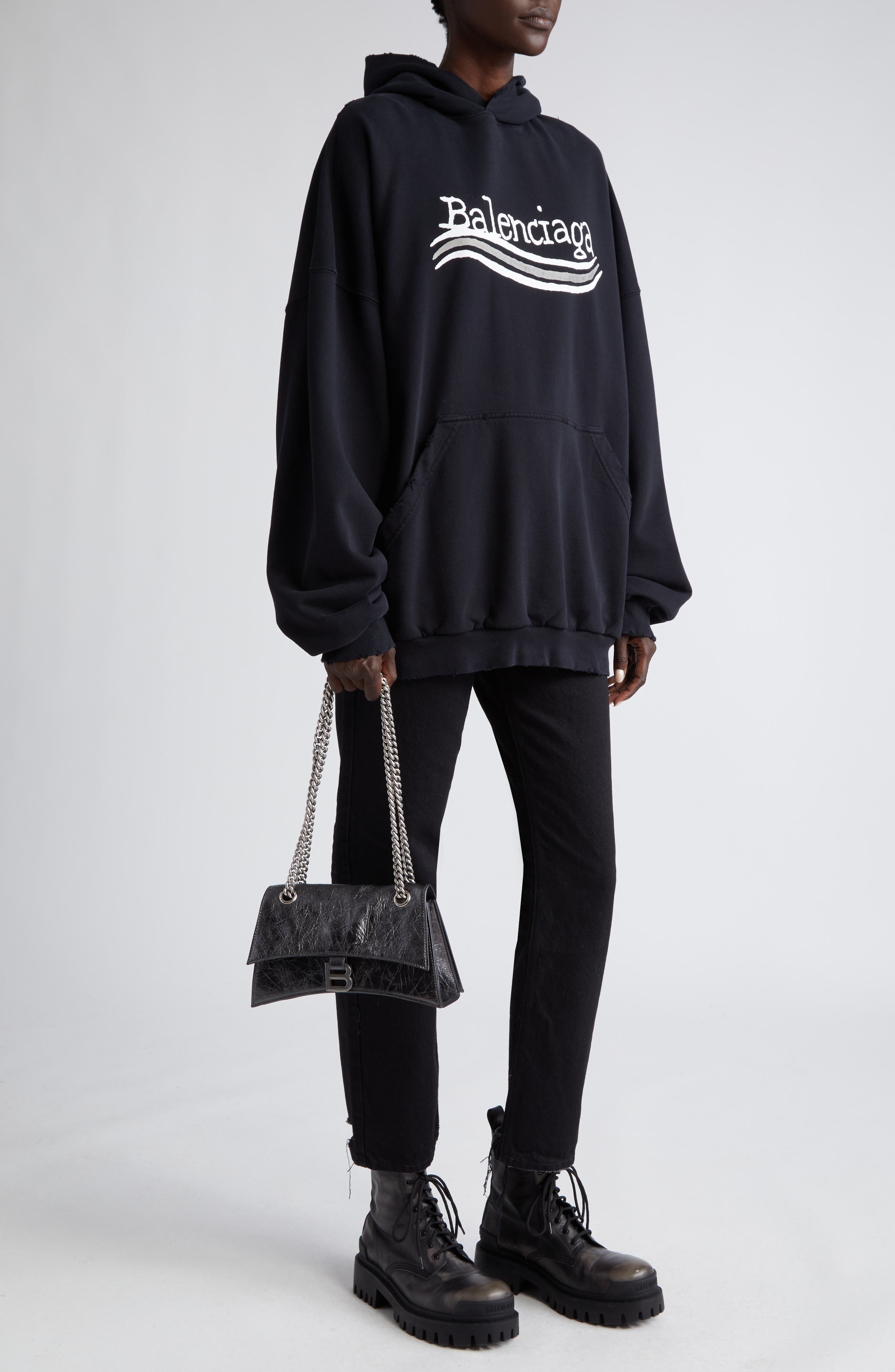 Balenciaga Small Crush Crushed Metallic Leather Shoulder Bag, Alternate, color, 