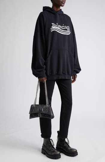 Balenciaga Small Crush Crushed Metallic Leather Shoulder Bag