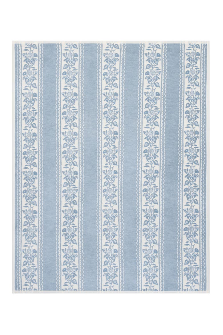 Clara Stripe Throw Blanket, Alternate, color, BLUE