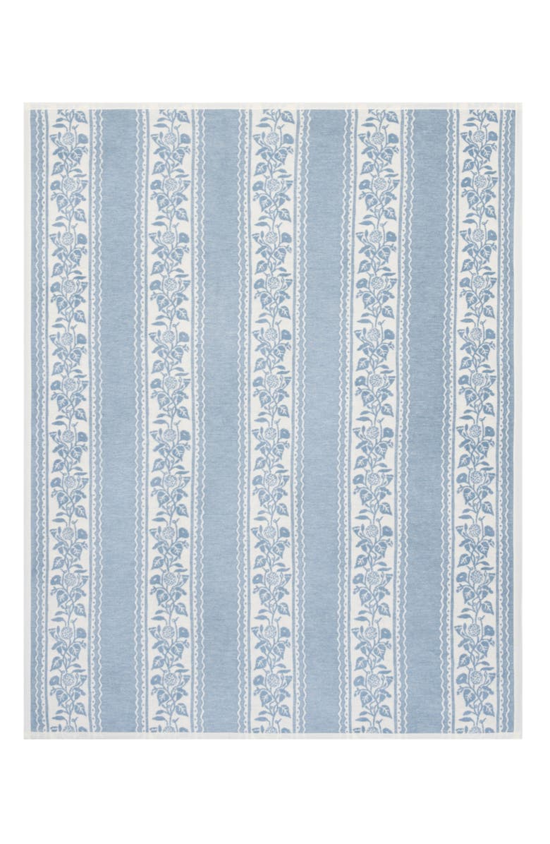 ChappyWrap Clara Stripe Throw Blanket, Alternate, color, Blue