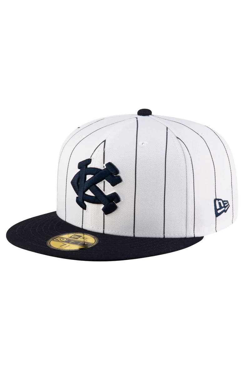 New Era Men's New Era  White/Navy Kansas City Monarchs 2024 Turn Back The Clock 59FIFTY Fitted Hat, Alternate, color, 
