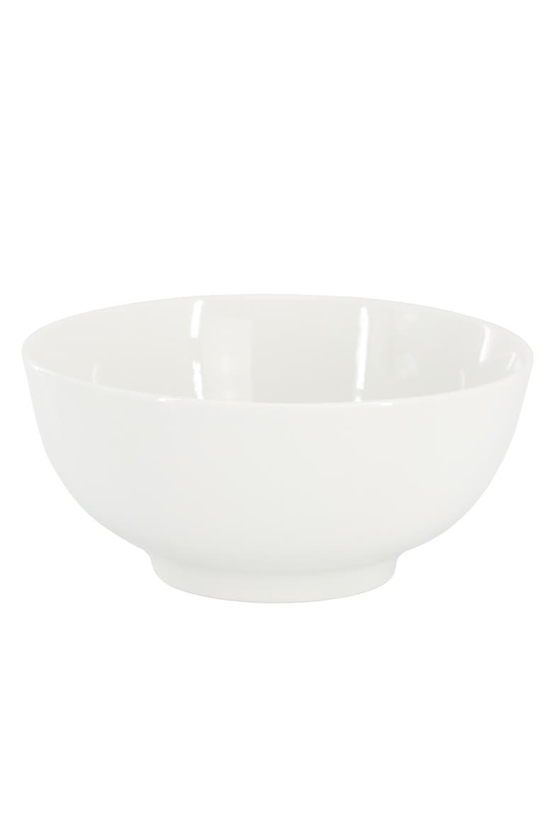 2 Piece 6.9 Inch Fine Ceramic Noodle Bowl Set, Alternate, color, White