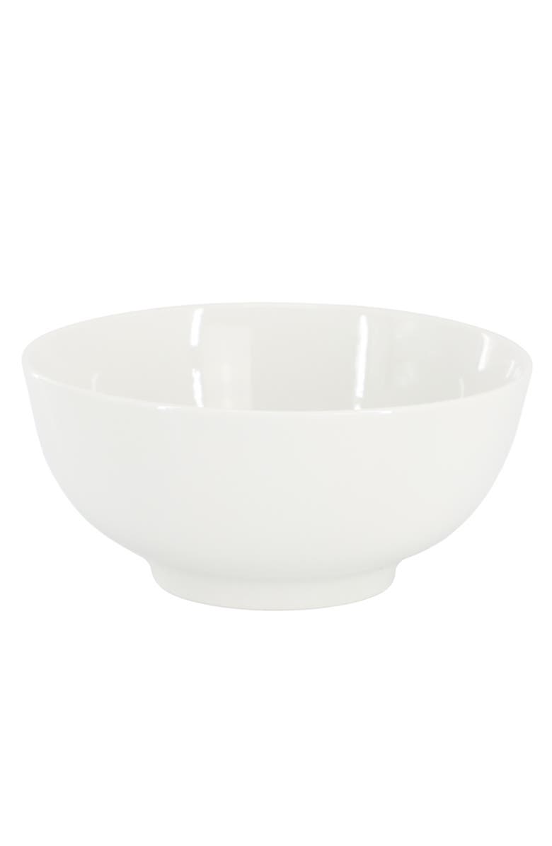 Gibson Home Great Essentials 2 Piece 6.9 Inch Fine Ceramic Noodle Bowl Set, Alternate, color, White
