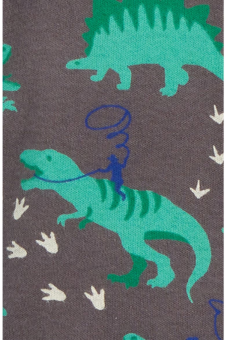 Print Fitted One-Piece Pajamas, Alternate, color, GREY CASTLEROCK DINO BOYS