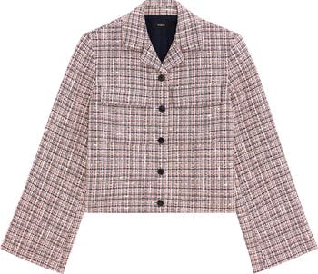 Theory 美品 Holiday Tweed PKT Crop JKT Theory Holiday Tweed Cropped Jacket - Palomino | Editorialist