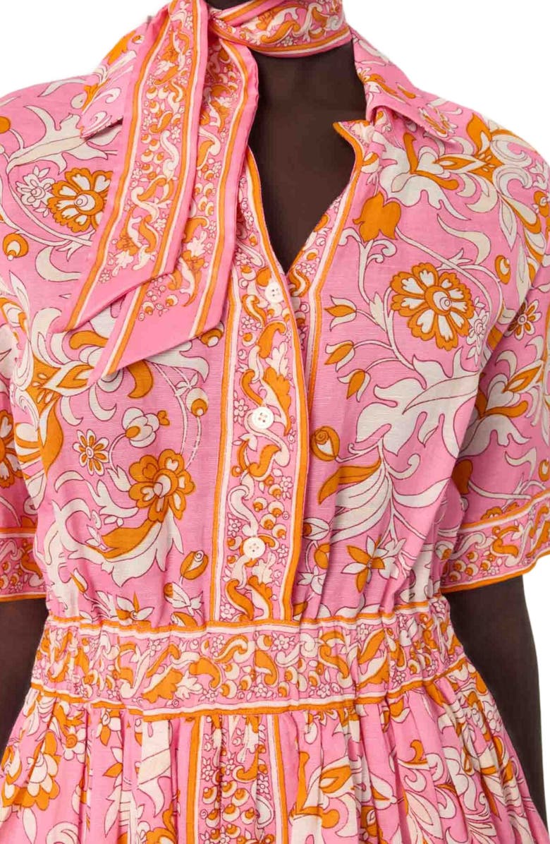 maje Mini flowing patterned dress, Alternate, color, 