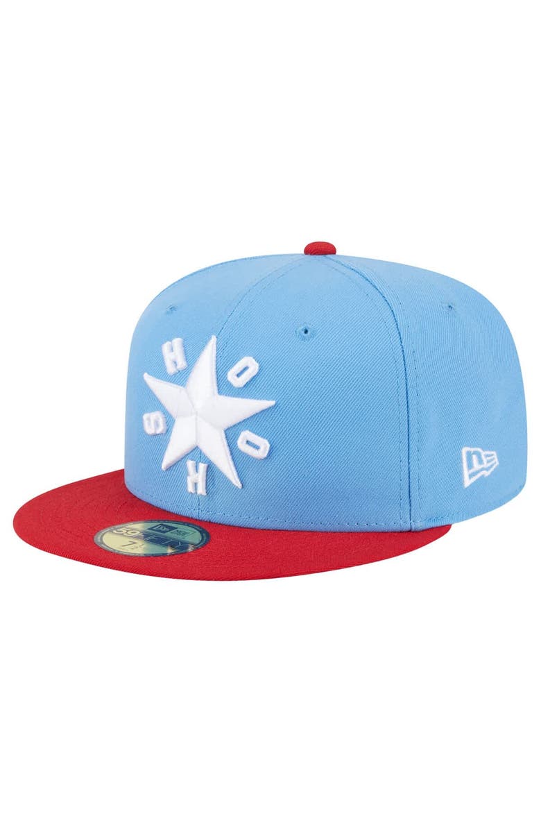 New Era Men's New Era Light Blue Corpus Christi Hooks Authentic Collection 59FIFTY Fitted Hat, Main, color, Light Blue