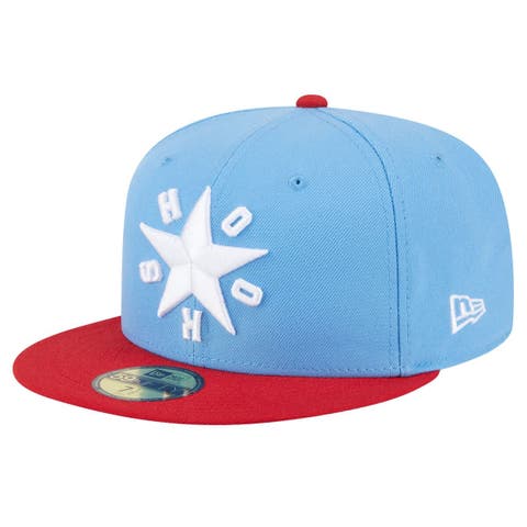 Men's New Era  Light Blue Corpus Christi Hooks Authentic Collection 59FIFTY Fitted Hat
