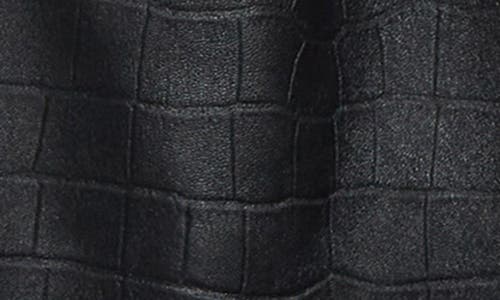 Fear Of God Crocodile-embossed Crop Leather Jacket In Black