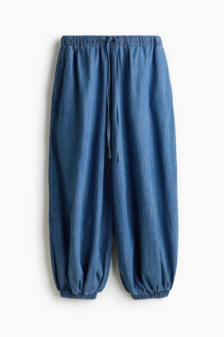 Denim Balloon Trousers, Alternate, color, Denim blue
