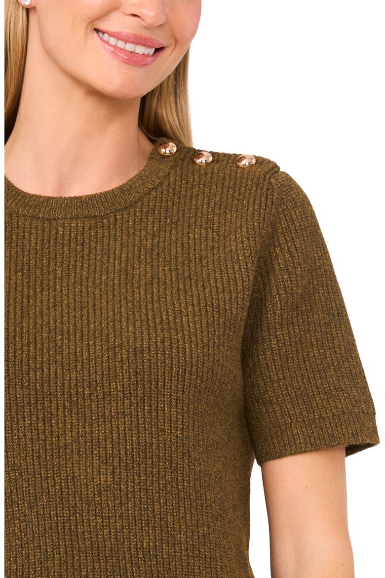 Liya Short Sleeve Rib Sweater, Alternate, color, AUTUMN NIGHT