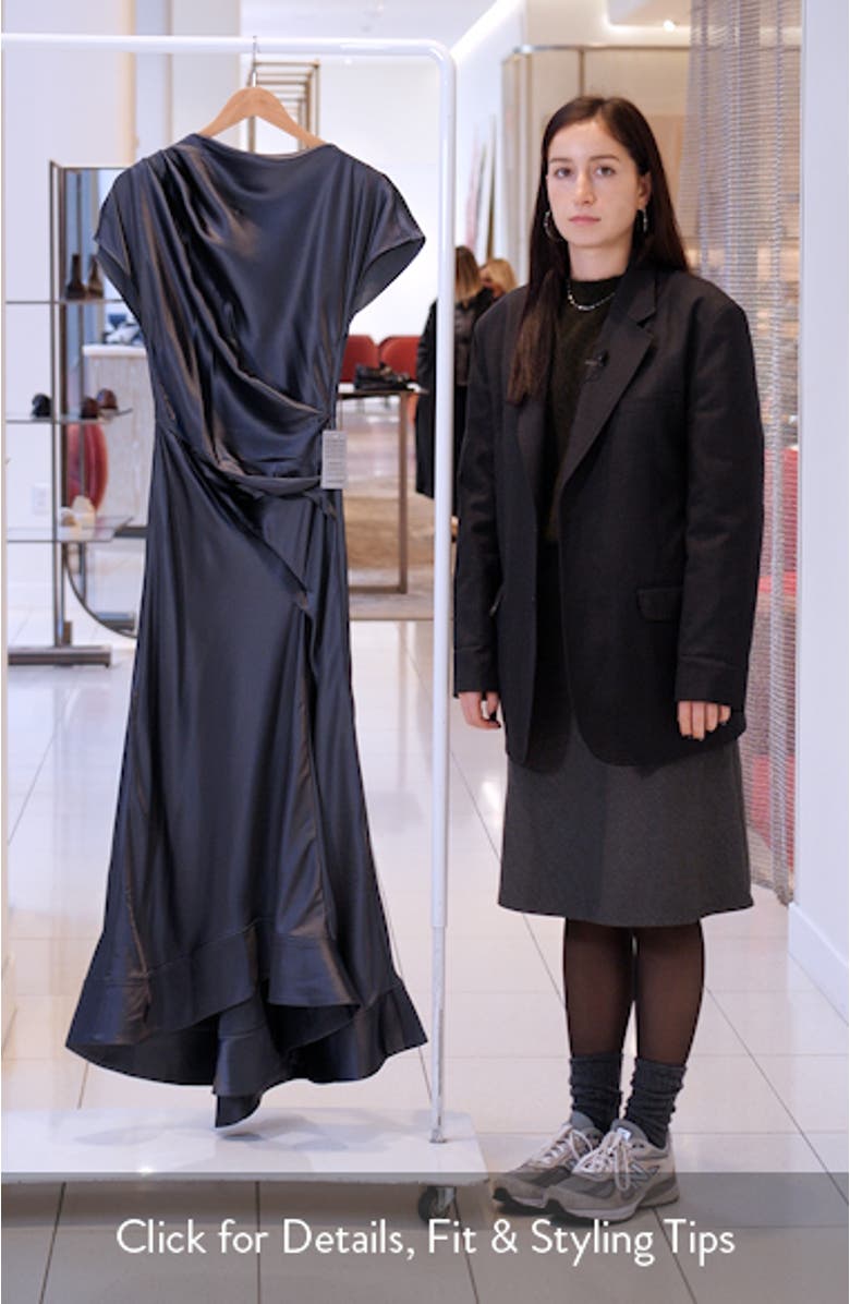 Glatton Satin Maxi Dress, sales video thumbnail