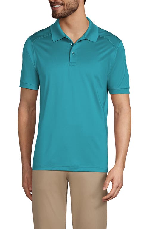 Lands' End School Uniform Young Short Sleeve Rapid Dry Polo Shirt In Blue
