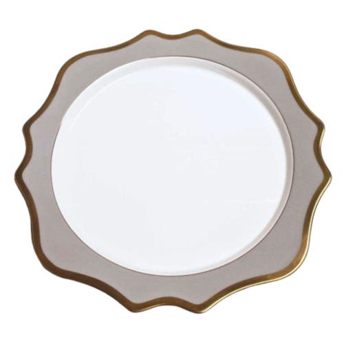 Anna Weatherley Anna's Palette Charger Plate In Grey/platinum