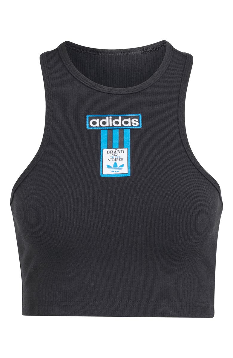 adidas Adibreak Crop Racerback Tank Top, Alternate, color, 