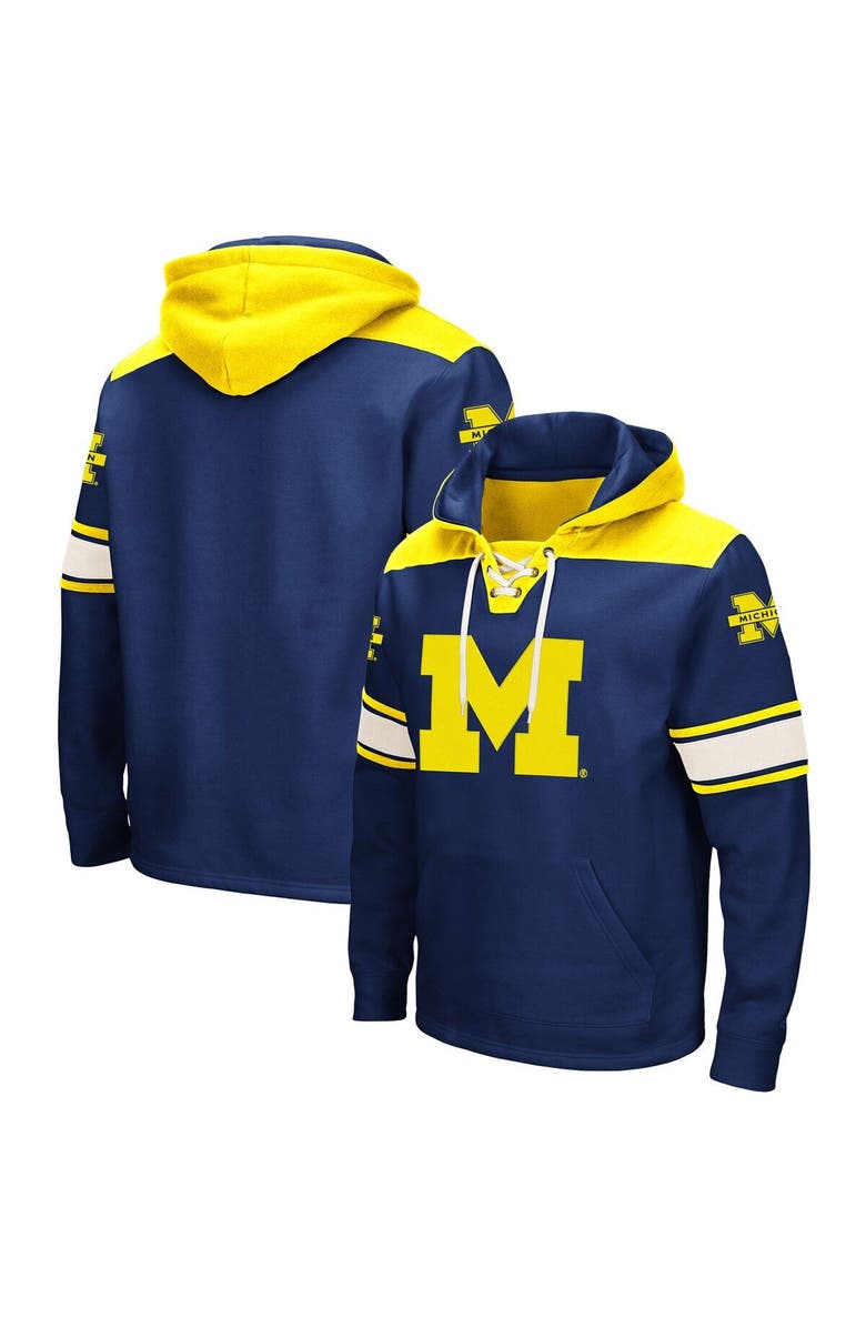 COLOSSEUM Men's Colosseum Navy Michigan Wolverines 2.0 Lace-Up Pullover Hoodie, Main, color, Navy