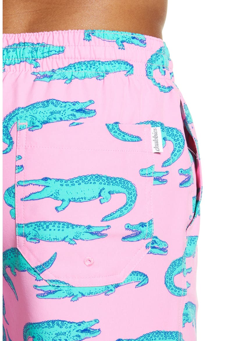 The Glades 5.5-Inch Swim Trunks, Alternate, color, PINK W/ ALLIGATORS