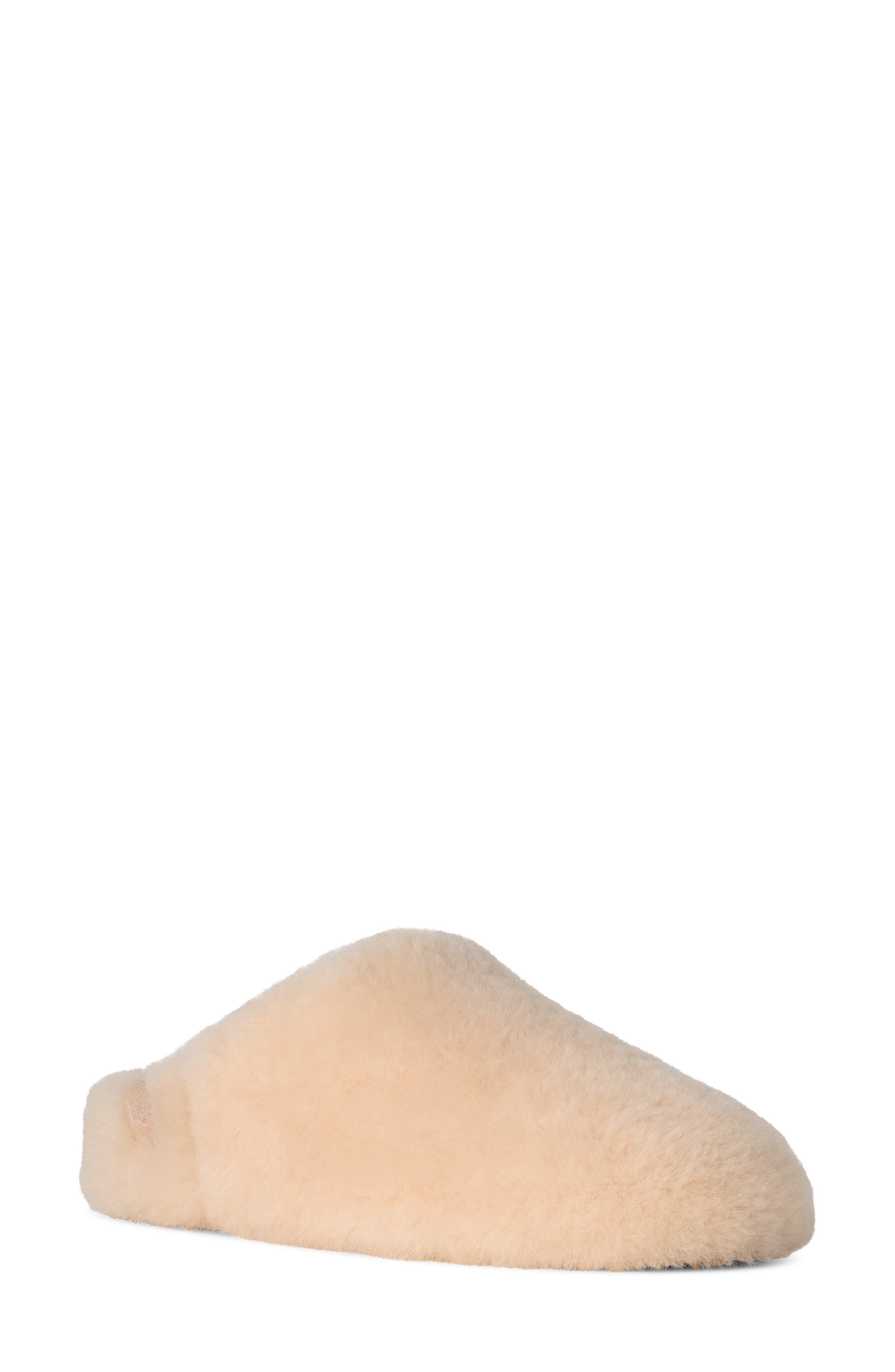 Elea Fluffed Genuine Shearling Slip-On, Main, color, NATURAL