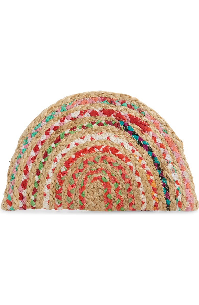 Shiraleah Mirabel Woven Half Moon Clutch, Alternate, color,