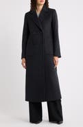 Vince Long Double Breasted Wool & Cashmere Blend Maxi Coat